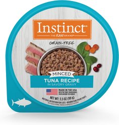 Instinct Minced Cups Real Tuna Recipe in Savory Gravy Wet Cat Food, 3.5-oz cup, case of 12