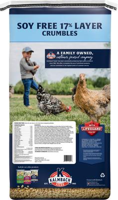Show full view: Kalmbach Feeds All Natural Soy-Free 17% Protein Layer Crumbles Poultry Feed, 50-lb bag slide 3 of 9