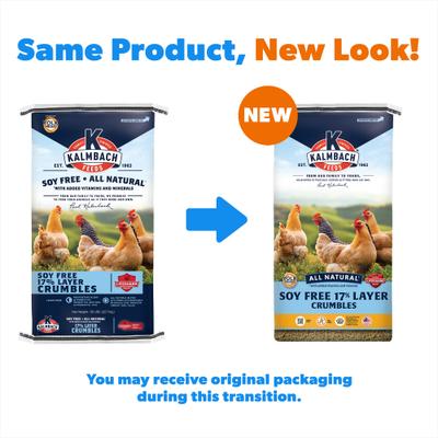 Show full view: Kalmbach Feeds All Natural Soy-Free 17% Protein Layer Crumbles Poultry Feed, 50-lb bag slide 2 of 9