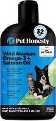 Pet Honesty Wild Omega-3 + Salmon Oil & Pollock Oil Flavored Liquid Supplement for Dogs & Cats, 32-fl oz bottle