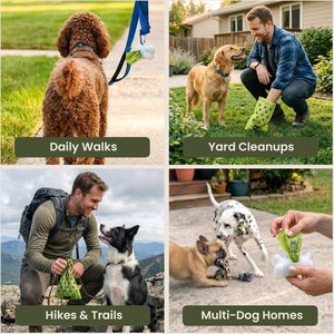 Pogi's Pet Supplies with 15 Waste Bags Dog Poop Bag Dispenser, Fresh Scented