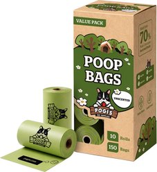 Pogi's Pet Supplies Leak Proof & Extra Thick Poop Bags, Unscented, 150 count