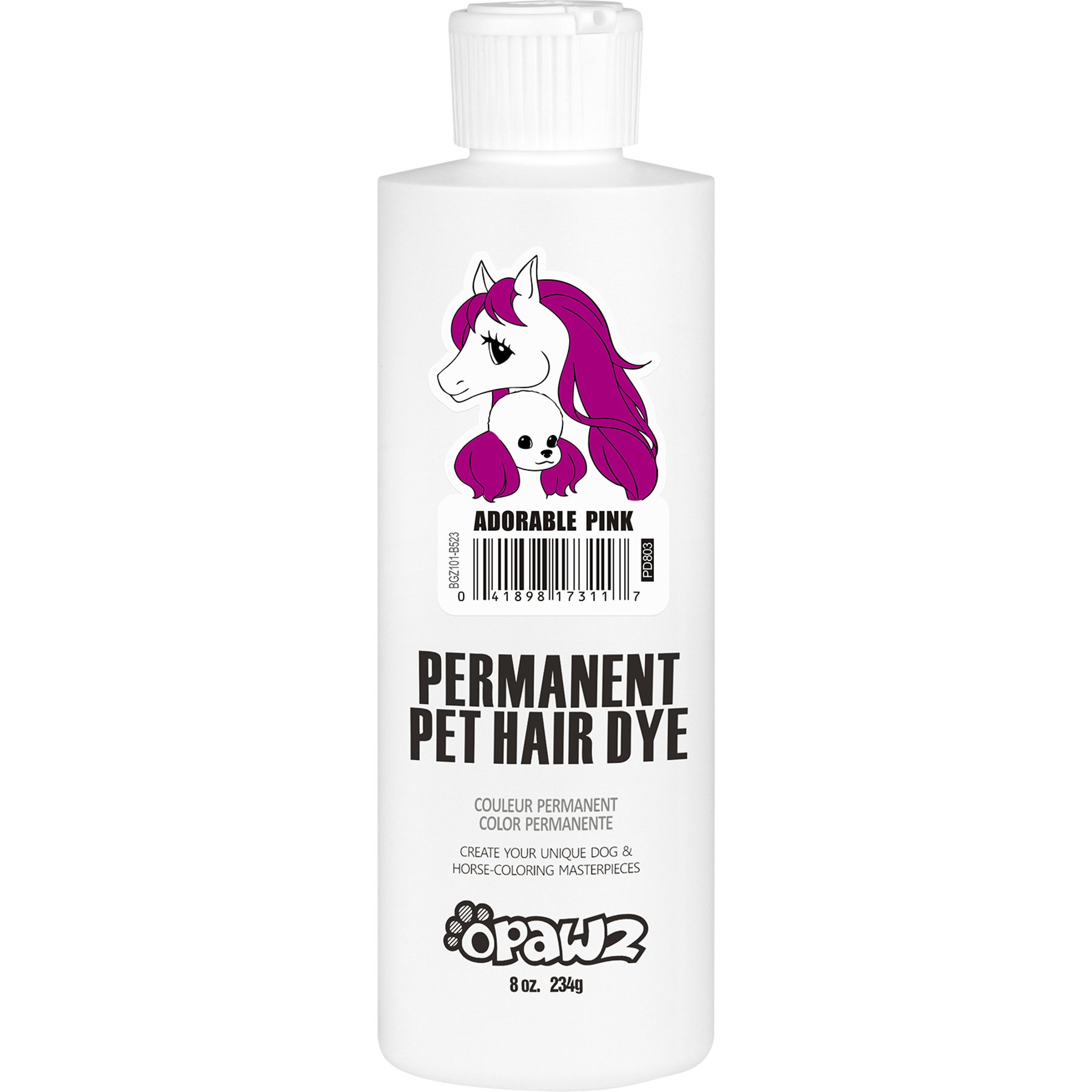 OPAWZ Permanent Dog Hair Dye, Adorable Pink, 8-fl oz bottle