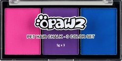 OPAWZ Dog & Cat Hair Chalk 3-Color Set, Pink/Purple/Blue, 0.52-oz pallet