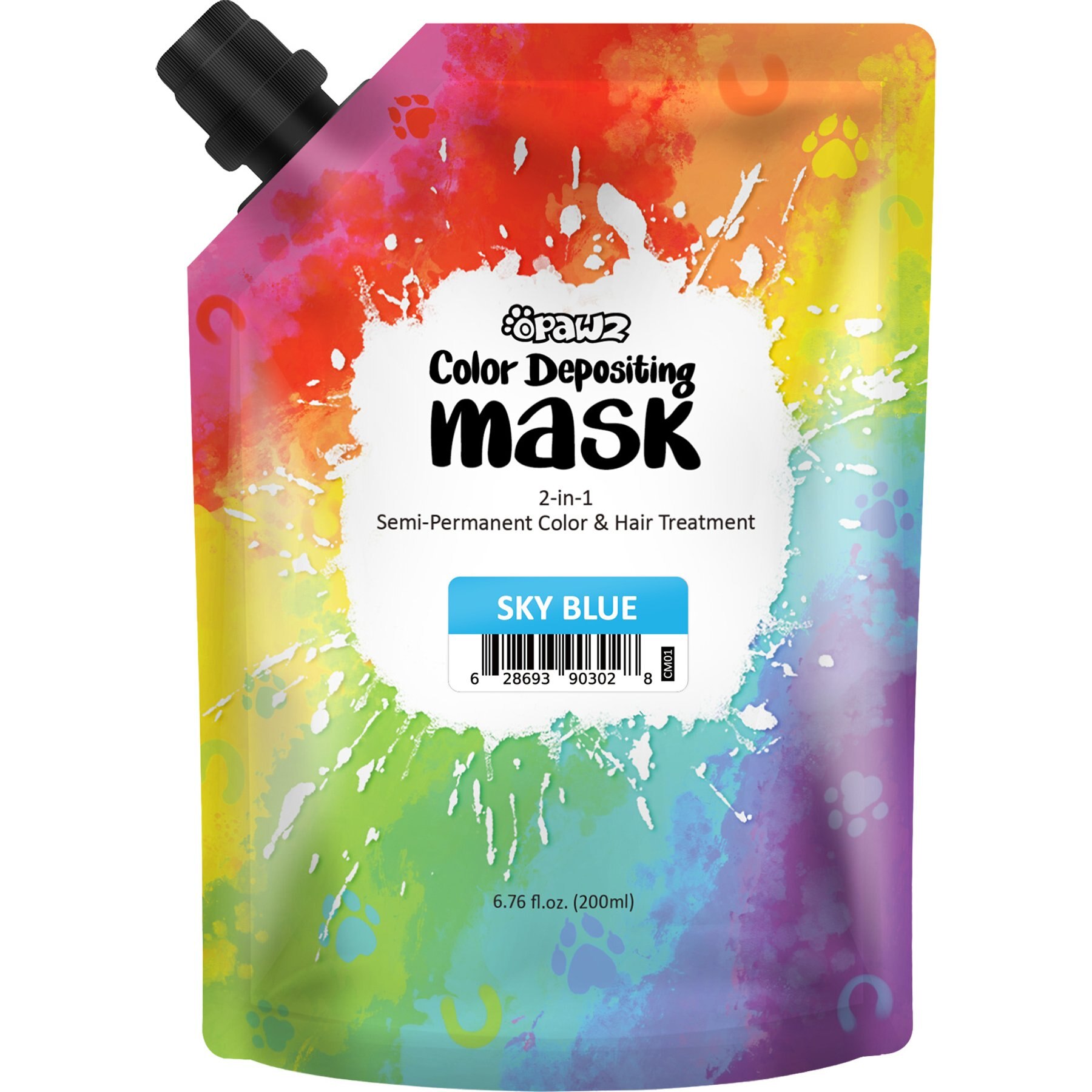 OPAWZ Color Dog & Cat Depositing Mask, 6.76-fl oz pouch, Sky Blue