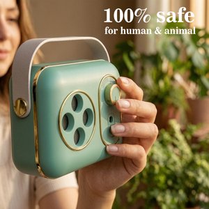 LvLrister Indoor & Outdoor M1 5-Level Ultrasonic Anti Barking Dog Bark Deterrent System, Green, Small