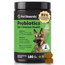 Pet Honesty Probiotics Gut + Immune Health with Prebiotics & Enzymes Pumpkin Flavored Soft Chews Digestive Supplement for Dogs, 180 count