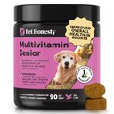 Pet Honesty Senior Multivitamin Duck Flavored Soft Chews Digestive Support for Senior Dogs, 90 count