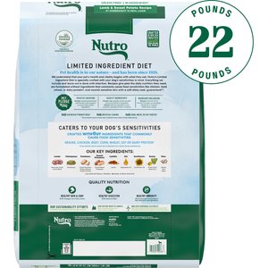 Nutro Limited Ingredient Diet Adult Small Bites Sensitive Support with Real Lamb & Sweet Potato Grain-Free Dry Dog Food, 22-lb bag