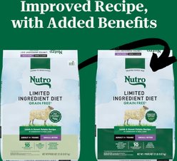 Nutro Limited Ingredient Diet Adult Small Bites Sensitive Support with Real Lamb & Sweet Potato Grain-Free Dry Dog Food, 22-lb bag slide 2 of 9