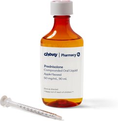 Prednisolone Compounded Apple Oral Oil Suspension, 50 mg/mL, 90 mL for Veterinary use