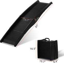 Winado Folding Collapsible Dog Ramp with Handle, Black, 60-in slide 2 of 7