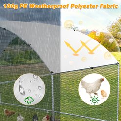 Winado 180g PE Rain Cover & Metal Frame Arched Top Chicken Run Coop, 19.7 x 9.8 x 6.5-ft slide 2 of 9