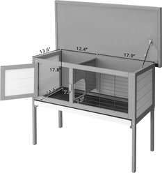 Winado Asphalt Openable Roof Waterproof Wooden Hutch Poultry Coop with Elevated Leg, 33.8-in, Black slide 2 of 6