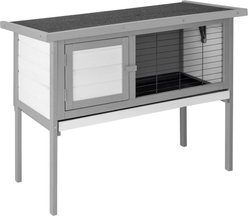 Winado Asphalt Openable Roof Waterproof Wooden Hutch Poultry Coop with Elevated Leg, 33.8-in, Black slide 1 of 6