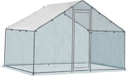 Winado Apex Run 180g PE Rain Cover Metal Frame Poultry Coop, Large: 6.5 x 9.8 x 6.5-ft