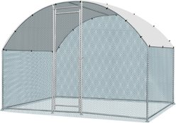 Winado 180g PE Rain Cover & Metal Frame Arched Top Chicken Run Coop, 6.5 x 9.8 x 6.5-ft
