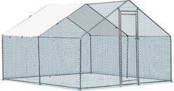 Winado Apex Run 181g PE Rain Cover Metal Frame Poultry Coop, Large: 9.8 x 9.8 x 6.5-ft