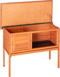 Winado Waterproof Asphalt Roof, Pull-Out Tray & Openable Wooden Hutch Poultry Coop, Green slide 2 of 7