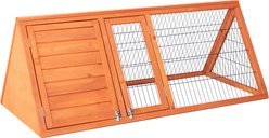 Winado Triangular Natural Fir Wood Construction Wire Mesh Hutch Poultry Coop, 50-in