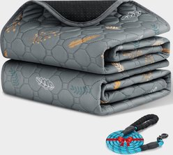 HOMAGICO Washable & Reusable Puppy & Dog Potty Pads with 60-in Leash, Gray, 36 x 40-in, 2 count