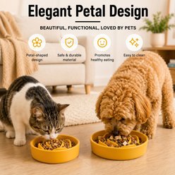 Casfuy Dishwasher Safe Ceramic Slow Feeder Dog Bowl, 8.3-in slide 2 of 7