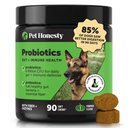 Pet Honesty Probiotics Gut + Immune Health with Prebiotics & Enzymes Pumpkin Flavored Soft Chews Digestive Supplement for Dogs, 90 count