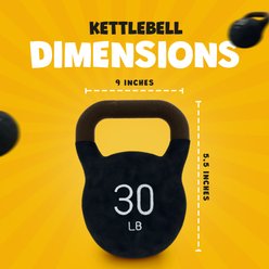 Both Tails Kettlebell Plush Dog Toy with Squeaker, Black slide 2 of 5