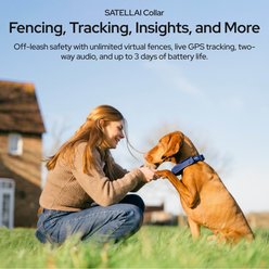 SATELLAI Wireless Fence System & GPS Tracker Dog Collar, Cobalt Blue slide 2 of 9