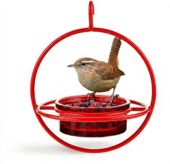 Mosaic Birds Hummble Basic Bird Feeder, Red