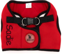 The Worthy Dog Personalized Sidekick Reflective Dog Harness, Red, X-Small: 13 to 15-in chest