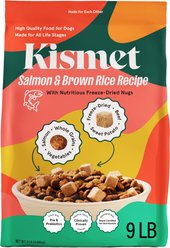 Kismet Gut Health Salmon & Brown Rice Recipe with Probiotics & Freeze-Dried Nugs Dry Dog Food, 9-lb ba...
