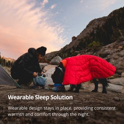 Ruffwear Palisades Sleep Poncho Insulated Dog Coat, Red Currant, Small slide 2 of 8