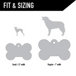 Wolfgang Personalized Fully Adjustable Dog Collar with Custom Engraved Black Bone Tag, Losmuertos, Large: 18 to 26-in neck, 1-in wide slide 2 of 4