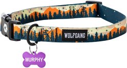 Wolfgang Personalized Fully Adjustable Dog Collar with Custom Engraved Purple Bone Tag, Overland, Large: 18 to 26-in neck, 1-in wide slide 1 of 4