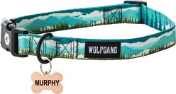 Wolfgang Personalized Fully Adjustable Dog Collar with Custom Engraved Rose Gold Bone Tag, Greatescape, Large: 18 to 26-in neck, 1-in wide slide 1 of 4