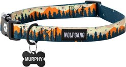 Wolfgang Personalized Fully Adjustable Dog Collar with Custom Engraved Black Bone Tag, Overland, Medium: 12 to 18-in neck, 1-in wide