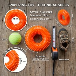 Kseroo Spiky Ring Dog Toy, Orange slide 2 of 6