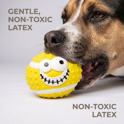 Kseroo Smiley Face Round Ball Dog Toy, Yellow slide 2 of 8