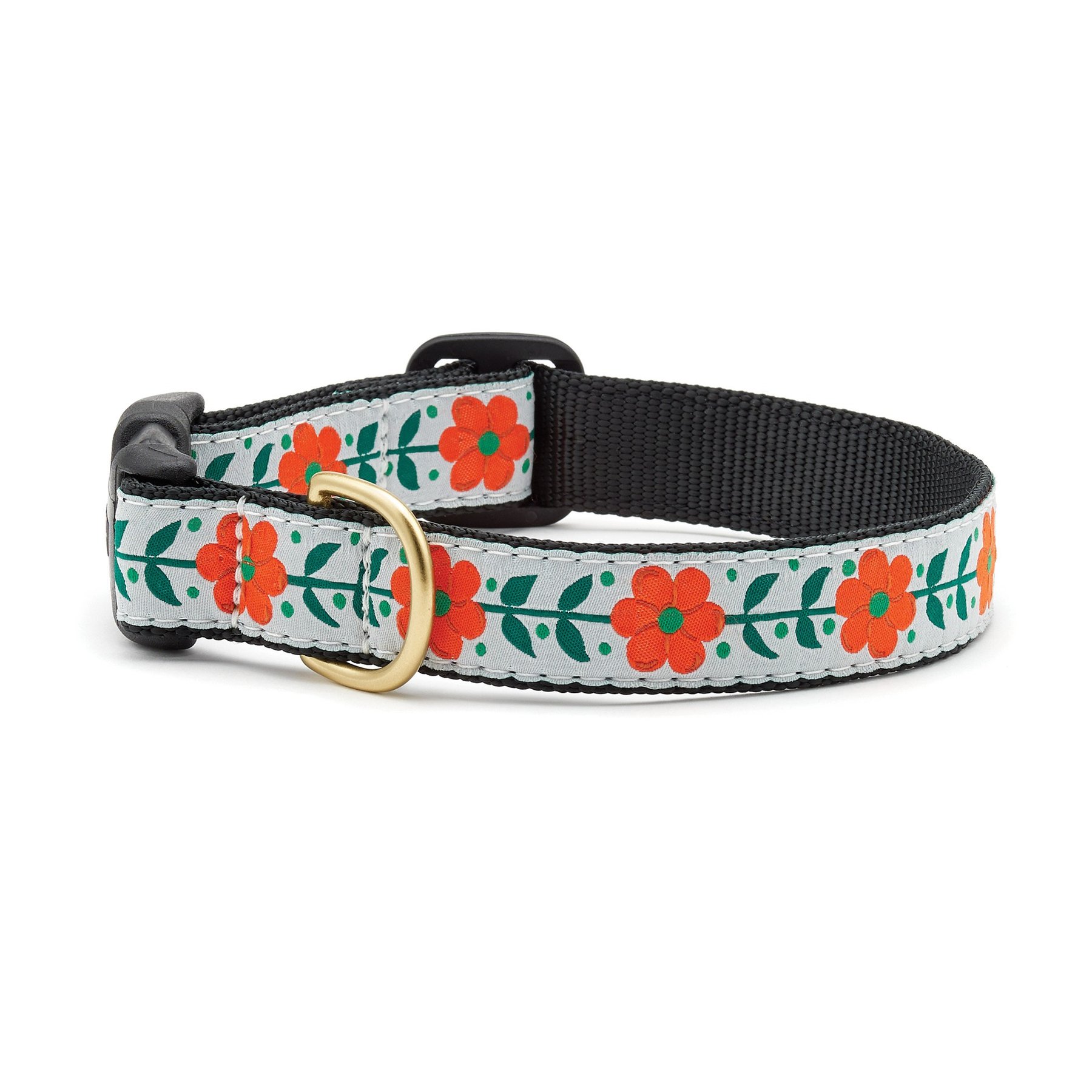 Up Country Orange You Pretty Adjustable Dog Collar, Multicolor, Large: 15 to 21-in neck, 1-in wide