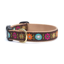 Up Country Bella Floral Adjustable Dog Collar, Multicolor, Medium: 12 to 18-in neck, 1-in wide