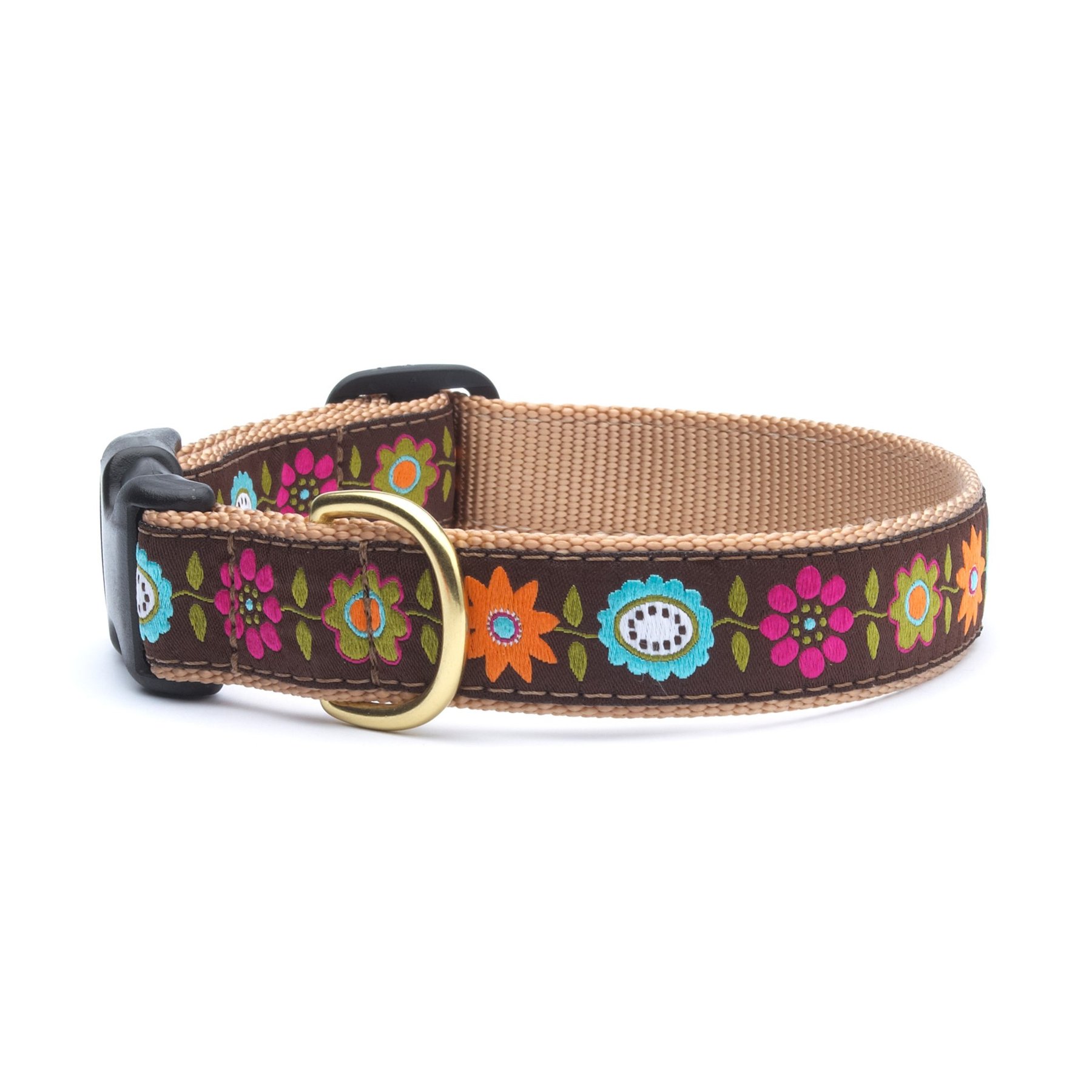 Up Country Bella Floral Adjustable Dog Collar, Multicolor, XX-Large: 21 to 27-in neck, 1-in wide
