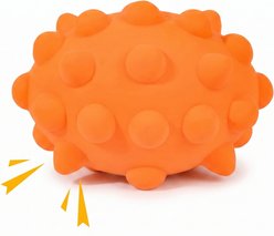 Kseroo Latex Particle Ball Dog Toy, Orange