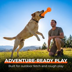 Kseroo Basketball Barbell Dog Toy, Orange slide 2 of 5