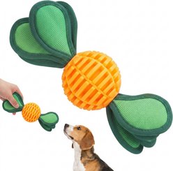 Kseroo Candy Squeaky Treat Dispensing Ball Dog Toy, Orange