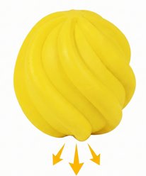 Kseroo Latex Particle Ball Dog Toy, Yellow