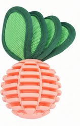 Kseroo Carrot Hair Squeaky Treat Dispensing Ball Dog Toy, Pink