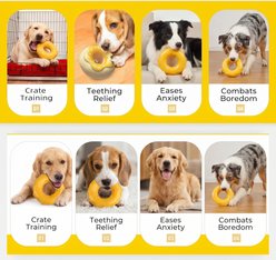 Kseroo Donut Treat Dispensing Dog Toy, Yellow slide 2 of 6