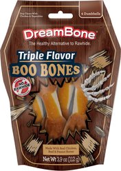 DreamBone Boo Bones Poultry Flavored Hard Dog Chew Treats, 3.9-oz bag, 4 count