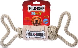 Milk-Bone Pull Rope Bone Shape Tough Chew Tugger Dog Toy, 16-in